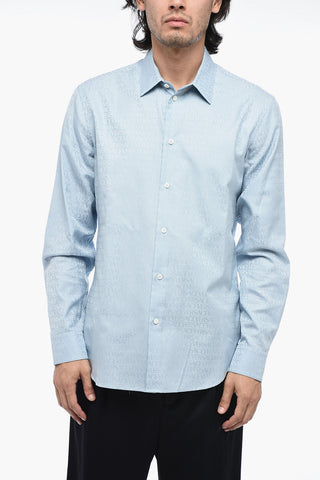 Jaquard Shirt with All-Over Logo