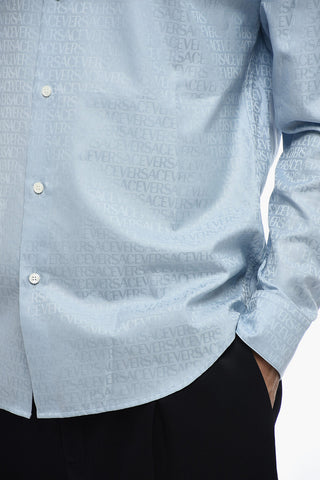 Jaquard Shirt with All-Over Logo