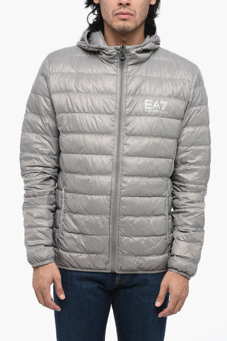 EA7 EMPORIO Lightweight Quilted Down Jacket with Logo