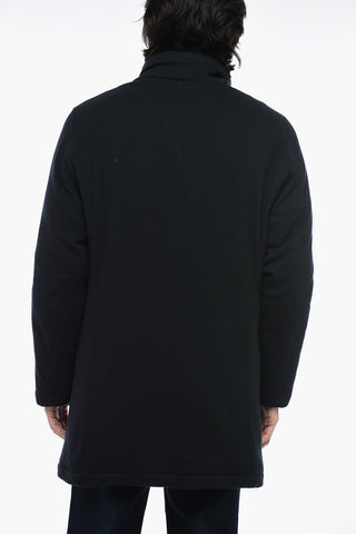 Wool Padded Coat with Real Fur