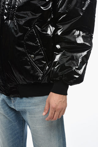 Shiny Fabric DONNY Puff Bomber
