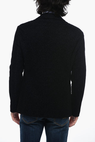 Velvet Jaquard Blazer with Notch Lapel