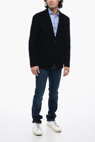 Velvet Jaquard Blazer with Notch Lapel