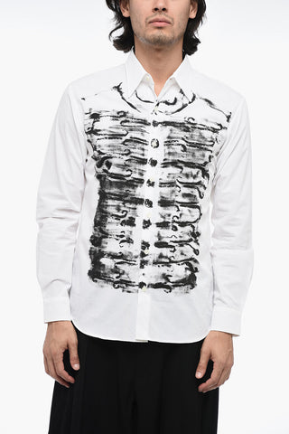 Relaxed Fit Shirt with Trompe L'Oeil Print