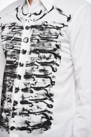 Relaxed Fit Shirt with Trompe L'Oeil Print