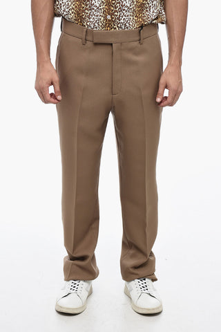 Pantaloni Sartoriali Straight Fit con logo