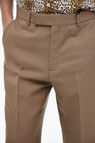 Pantaloni Sartoriali Straight Fit con logo