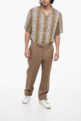 Pantaloni Sartoriali Straight Fit con logo
