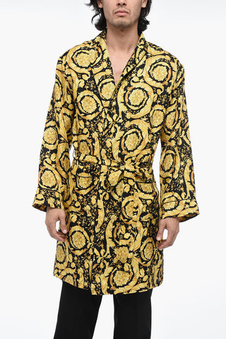 Silk Dressing Gown with Barocco Pattern