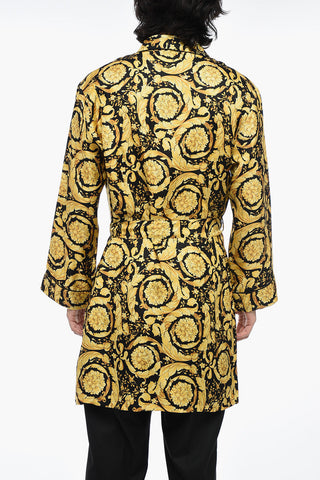 Silk Dressing Gown with Barocco Pattern