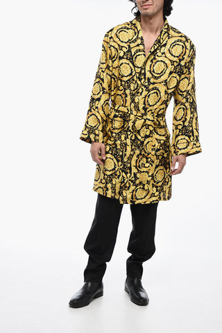 Silk Dressing Gown with Barocco Pattern