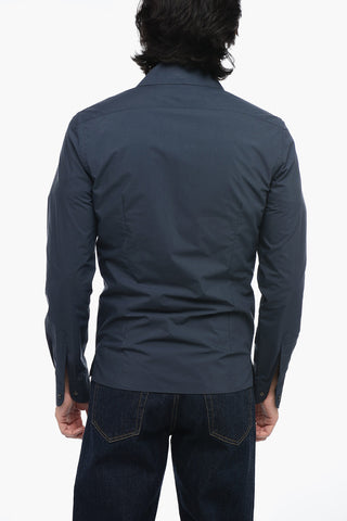 Double Breast Pockets Overshirt with Frontal Zip