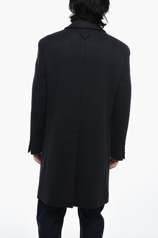 Virgin Wool Blended Coat with Oversized Fit