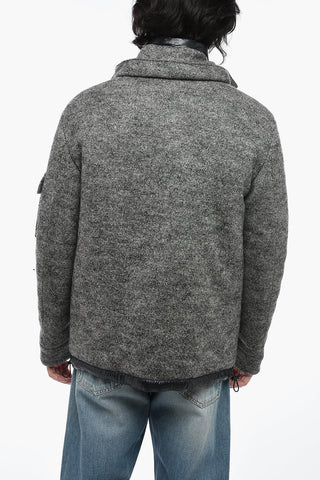 Cappotto in Lana Spigata con Interno Trapuntato