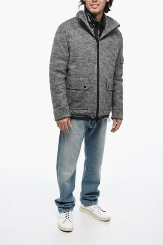 Cappotto in Lana Spigata con Interno Trapuntato