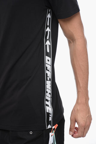 Crewneck SPORT T-shirt With Logoed Band