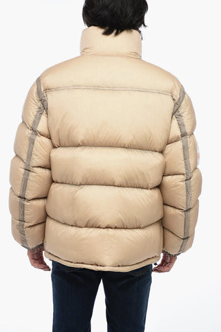 Logoed Quilted Down Jacket with Contrasting Detailing