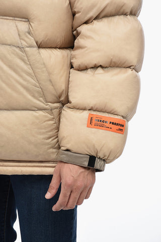 Logoed Quilted Down Jacket with Contrasting Detailing