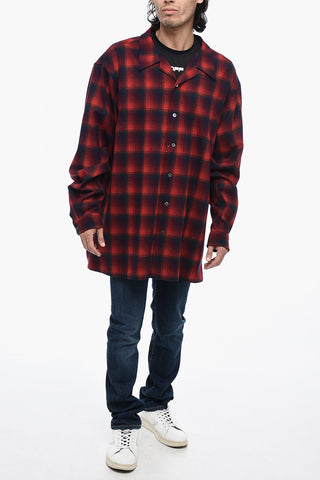 Oversized Pedleton Shirt with Tartan Motif
