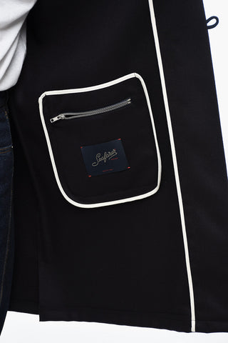Wool Cloth Coat with Frog Closure