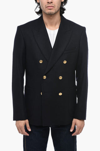 Caban Marine Blazer with Peak Lapel