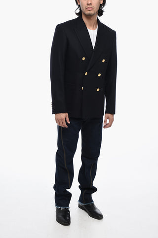 Caban Marine Blazer with Peak Lapel