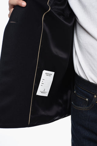 Caban Marine Blazer with Peak Lapel