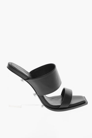 Ledersandalen NEW LUX mit Plexiglas-Absatz 10cm
