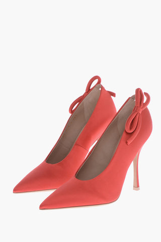 Pumps in Satin con Fiocco Laterale 11cm