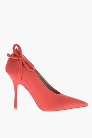 Pumps in Satin con Fiocco Laterale 11cm
