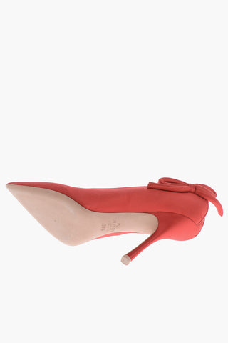Pumps in Satin con Fiocco Laterale 11cm