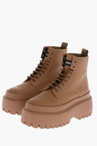 Anfibi in Pelle HI TREKKING con Suola Platform Carrarmata