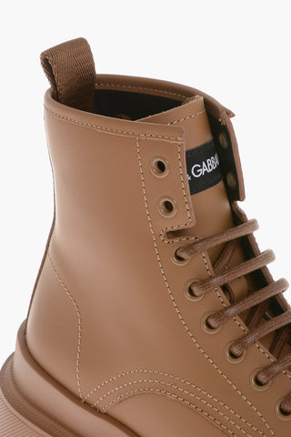 Anfibi in Pelle HI TREKKING con Suola Platform Carrarmata