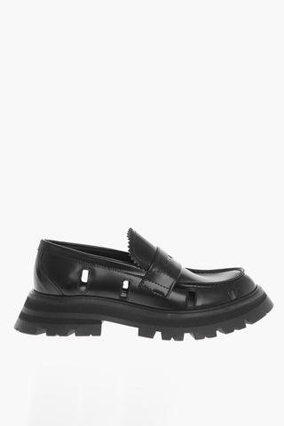 Mocassini Penny in Pelle con Cut-Outs