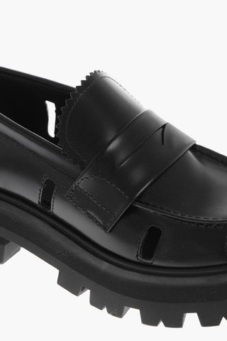 Mocassini Penny in Pelle con Cut-Outs