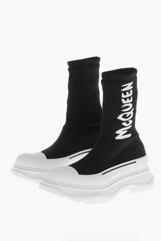 Sneakers Sock con Logo Jacquard