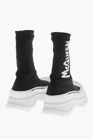 Sneakers Sock con Logo Jacquard