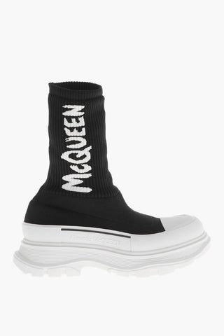 Sneakers Sock con Logo Jacquard