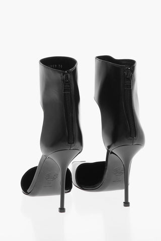 Leather HARDWARE Pumps with Ankle Strap 10cm