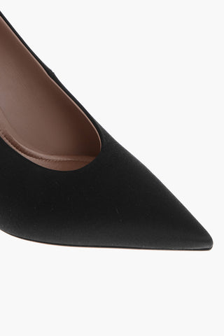 Pumps in Satin con Fiocco Laterale 11cm