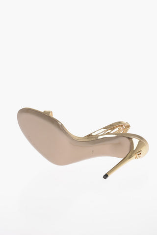 Patent Leather KEIRA Sandals with Decorative Lock 10cm