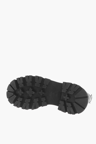 Leather Derby Shoes with Cut-Outs