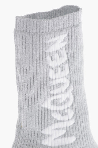Sneakers Sock in Lurex con Logo Jacquard