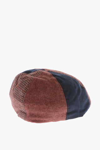 Multi Patterned Cashmere Newsboy Hat
