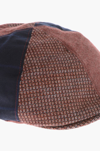 Multi Patterned Cashmere Newsboy Hat