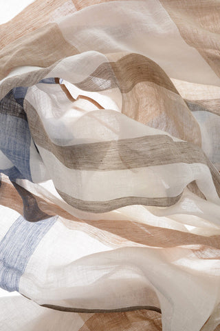 Frayed Hem Linen Foulard