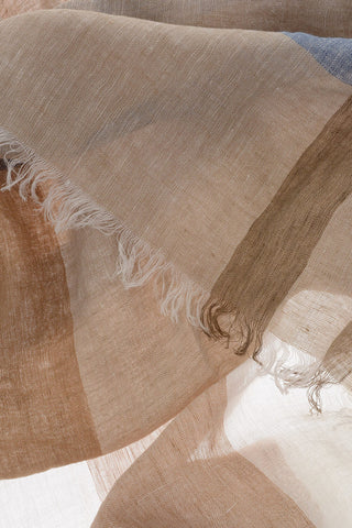 Frayed Hem Linen Foulard