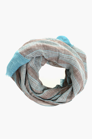 Two-Tone Barcode Striped Foulard