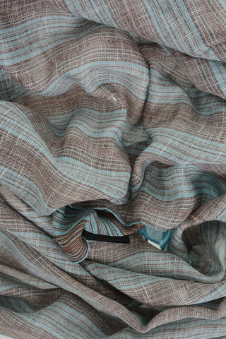 Two-Tone Barcode Striped Foulard