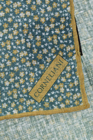 Patterned Flax Pocket Square
